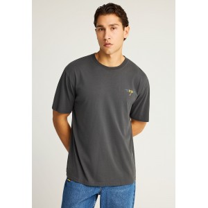 Funky Buddha Text Print On The Back T-Shirt Ανδρικό (FBM012-023-04-ANTHRACITE)