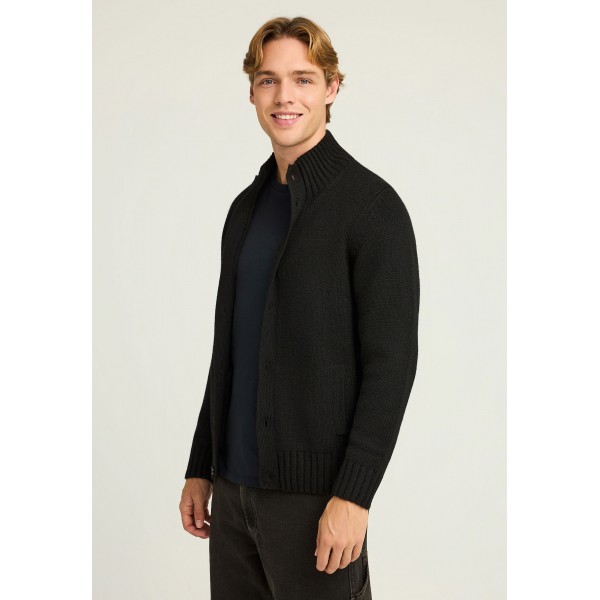 Funky Buddha Knitted  Ζακέτα Πλεκτή Ανδρική (FBM012-023-09-BLACK)