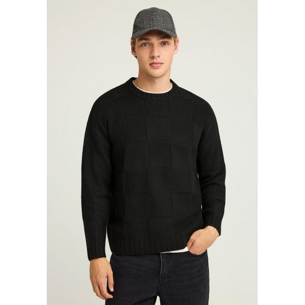 Funky Buddha Ανδρικό Πλεκτό Με Λαιμόκοψη (FBM012-024-09-BLACK)