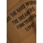 Funky Buddha Ανδρικό Κοντομάνικο T-Shirt Καφέ