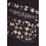Funky Buddha Ανδρικό Φούτερ με Κουκούλα Ανθρακί