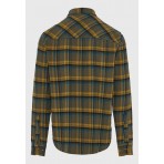 Funky Buddha Ανδρικό Μακρυμάνικο Πουκάμισο Καρό