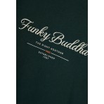 Funky Buddha Ανδρική Μπλούζα Με Κοντό Μανίκι Και Τύπωμα (FBM012-031-04-PINE-GREEN)