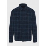 Funky Buddha Ανδρικό Πουκάμισο Casual (FBM012-031-05-NAVY)