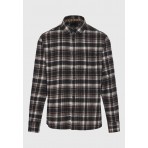 Funky Buddha Ανδρικό Πουκάμισο Καρό (FBM012-034-05-BLACK)