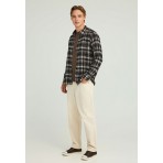 Funky Buddha Ανδρικό Πουκάμισο Καρό (FBM012-034-05-BLACK)