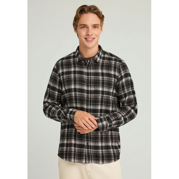 Funky Buddha Ανδρικό Πουκάμισο Καρό (FBM012-034-05-BLACK)