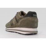 Funky Buddha Ανδρικά Suede Sneakers Λαδί, Λευκά