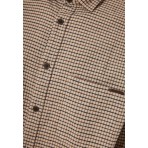 Funky Buddha Καρό Πουκάμισο Μακρυμάνικο Ανδρικό (FBM012-039-05-LATTE)