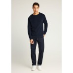 Funky Buddha Ανδρική Μακρυμάνικη Μπλούζα Μπλε Σκούρο