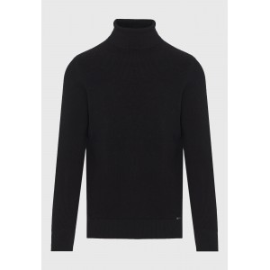 Funky Buddha Ανδρικό Πλεκτό Με Ψηλό Λαιμό (FBM012-046-09-BLACK)