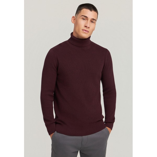 Funky Buddha Ανδρικό Πλεκτό Με Ψηλό Λαιμό (FBM012-046-09-MERLOT)