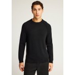 Funky Buddha Ανδρικό Πλεκτό Με Λαιμόκοψη (FBM012-048-09-BLACK)