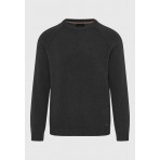 Funky Buddha Ανδρικό Πλεκτό Με Λαιμόκοψη (FBM012-048-09-BLACK)