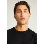 Funky Buddha Ανδρικό Πλεκτό Με Λαιμόκοψη (FBM012-048-09-BLACK)