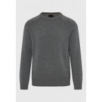 Funky Buddha Ανδρικό Πλεκτό Με Λαιμόκοψη (FBM012-048-09-GREY)