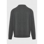 Funky Buddha Ανδρικό Πλεκτό Με Λαιμόκοψη (FBM012-048-09-GREY)