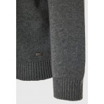 Funky Buddha Ανδρικό Πλεκτό Με Λαιμόκοψη (FBM012-048-09-GREY)