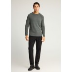 Funky Buddha Ανδρικό Πλεκτό Με Λαιμόκοψη (FBM012-048-09-GREY)