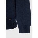 Funky Buddha Ανδρικό Πλεκτό Με Λαιμόκοψη (FBM012-048-09-NAVY)