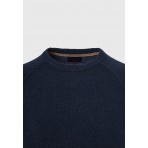 Funky Buddha Ανδρικό Πλεκτό Με Λαιμόκοψη (FBM012-048-09-NAVY)