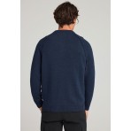 Funky Buddha Ανδρικό Πλεκτό Με Λαιμόκοψη (FBM012-048-09-NAVY)