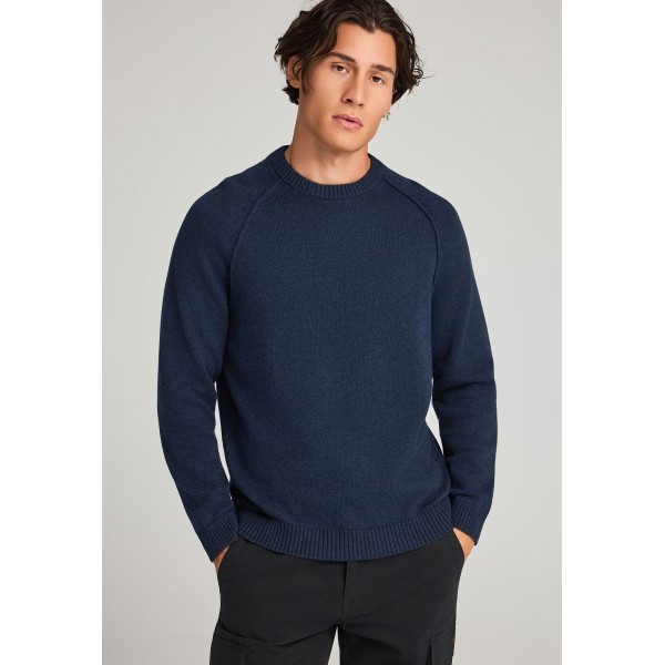 Funky Buddha Ανδρικό Πλεκτό Με Λαιμόκοψη (FBM012-048-09-NAVY)