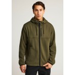 Funky Buddha Ζακέτα Fleece Ανδρική (FBM012-050-06-DUSTY-OLIVE)