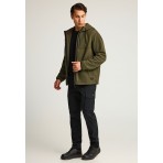 Funky Buddha Ζακέτα Fleece Ανδρική (FBM012-050-06-DUSTY-OLIVE)