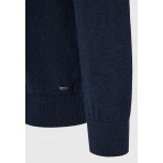 Funky Buddha Ανδρικό Πλεκτό Με Λαιμόκοψη (FBM012-050-09-NAVY)