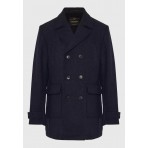 Funky Buddha Ανδρικό Παλτό Μπλε Σκούρο