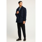 Funky Buddha Ανδρικό Παλτό Μπλε Σκούρο