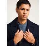 Funky Buddha Ανδρικό Παλτό Μπλε Σκούρο