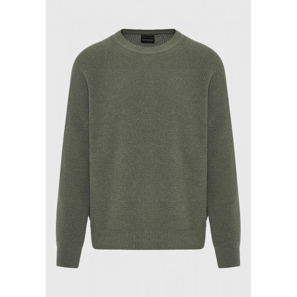 Funky Buddha Ανδρικό Πλεκτό Με Λαιμόκοψη (FBM012-053-09-CEMENT)