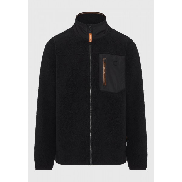 Funky Buddha Ανδρική Ζακέτα Φούτερ (FBM012-054-06-BLACK)