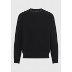 Funky Buddha Ανδρικό Φούτερ Με Λαιμόκοψη (FBM012-054-09-BLACK)