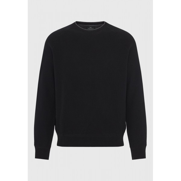 Funky Buddha Ανδρικό Φούτερ Με Λαιμόκοψη (FBM012-054-09-BLACK)