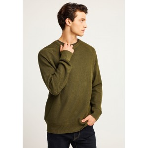 Funky Buddha Ribbed Μπλούζα Πλεκτή Ανδρική (FBM012-054-09-DUSTY-OLIVE-MEL)