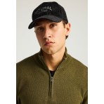 Funky Buddha Ανδρική Μακρυμάνικη Μπλούζα με Φερμουάρ Χακί