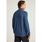 Funky Buddha Ανδρική Μακρυμάνικη Μπλούζα με Φερμουάρ Ίντιγκο