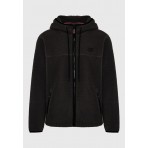 Funky Buddha Ανδρική Ζακέτα Με Κουκούλα Μαύρη