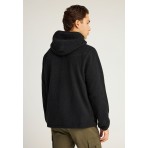 Funky Buddha Ανδρική Ζακέτα Με Κουκούλα Μαύρη