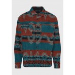 Funky Buddha Ανδρικό Πουκάμισο Casual (FBM012-058-05-INDIAN-TEAL)