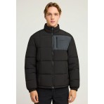 Funky Buddha Ανδρικό Φουσκωτό Τζάκετ (FBM012-060-01-BLACK)