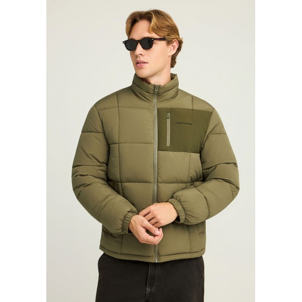 Funky Buddha Ανδρικό Φουσκωτό Τζάκετ (FBM012-060-01-KHAKI)
