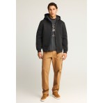 Funky Buddha Ανδρική Ζακέτα Με Κουκούλα Ανθρακί