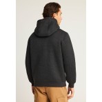 Funky Buddha Ανδρική Ζακέτα Με Κουκούλα Ανθρακί