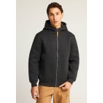 Funky Buddha Ανδρική Ζακέτα Με Κουκούλα Ανθρακί