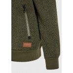 Funky Buddha Ανδρική Ζακέτα Με Κουκούλα Χακί