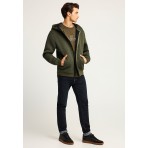 Funky Buddha Ανδρική Ζακέτα Με Κουκούλα Χακί